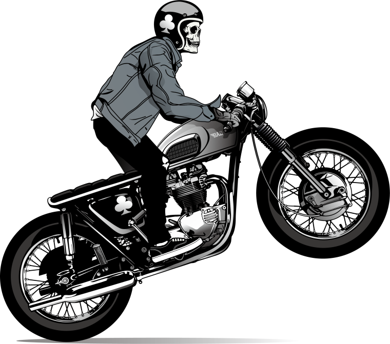 Байкерский мотоцикл вектор