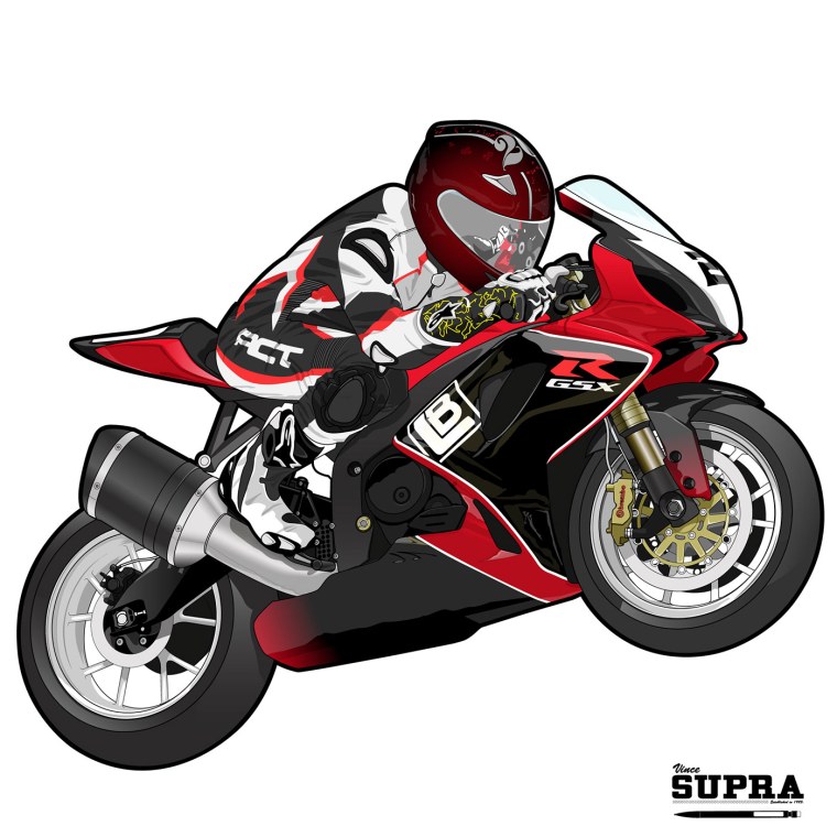 Мотоцикл на сахарной бумаге