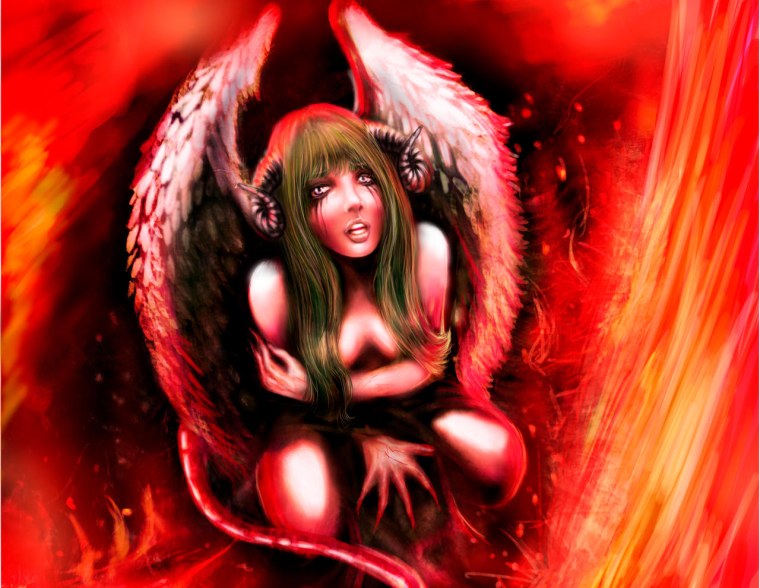 Девушка беременная демоном