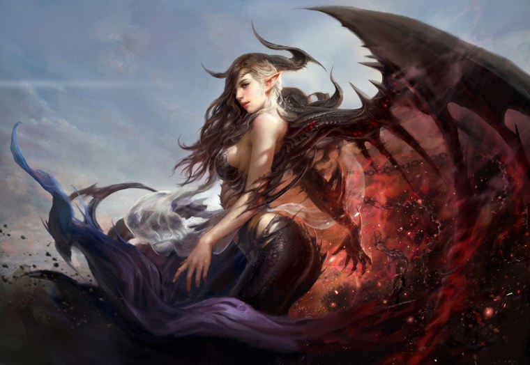 Демонесса суккуб дракон