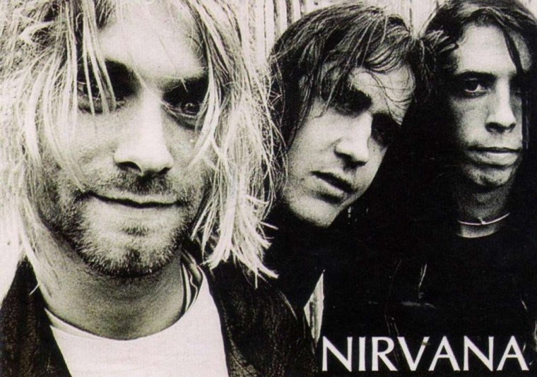 Курт Кобейн с группой