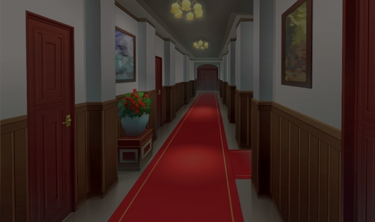 Анимешный коридор школы