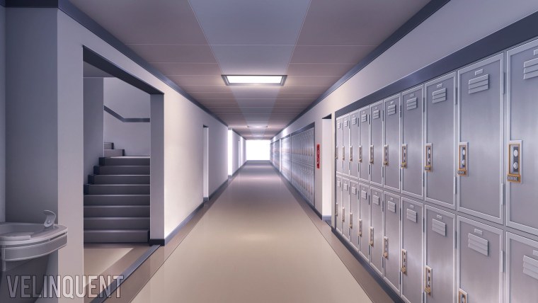 Коридор школы гача