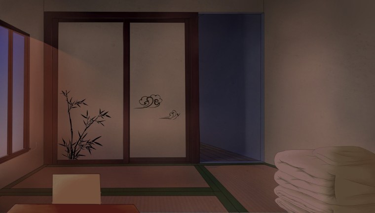 Коридор школы аниме