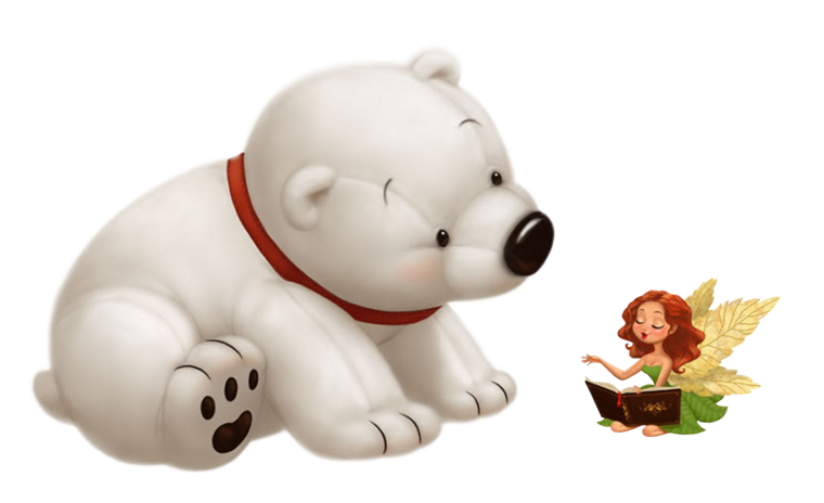 Белый медведь в арктической пустыне