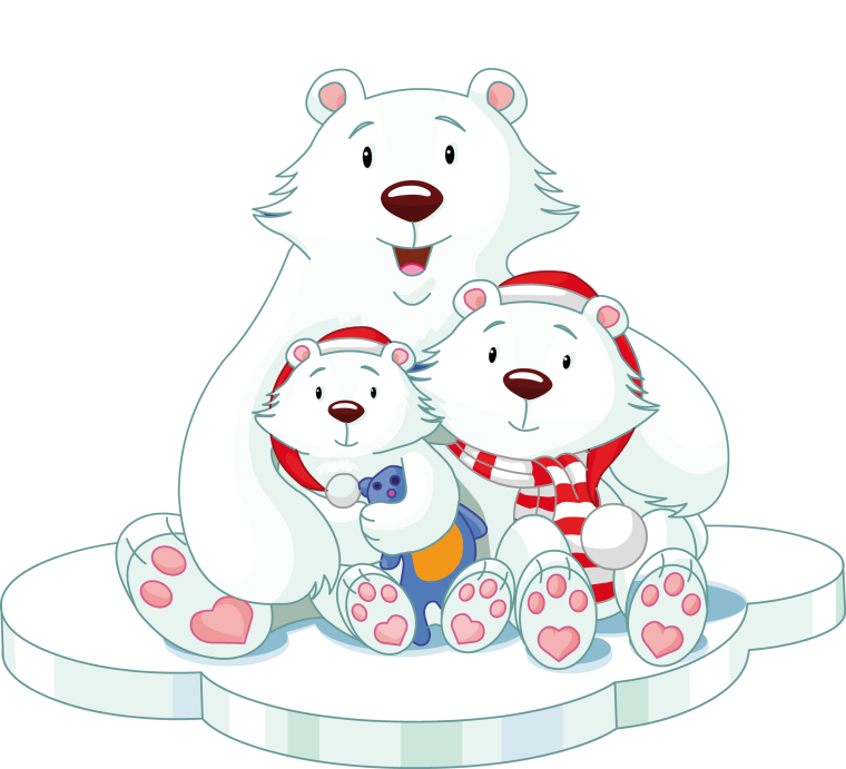 Белый мишка для детей