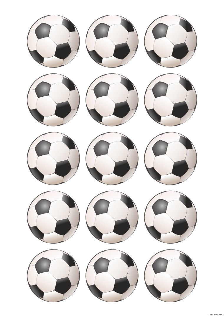 Футбольные мячики для печати