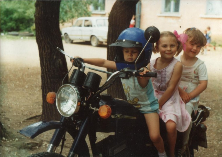 Дети СССР на мотоцикле