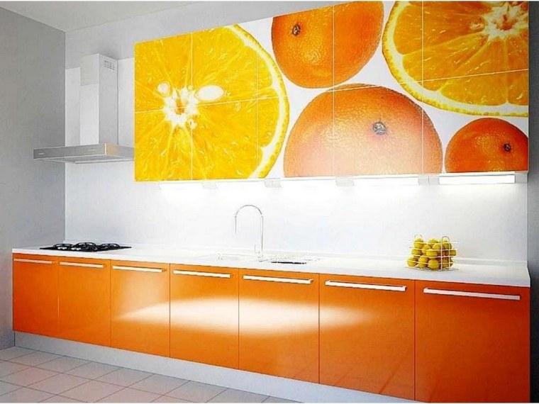 Кухонный гарнитур апельсин