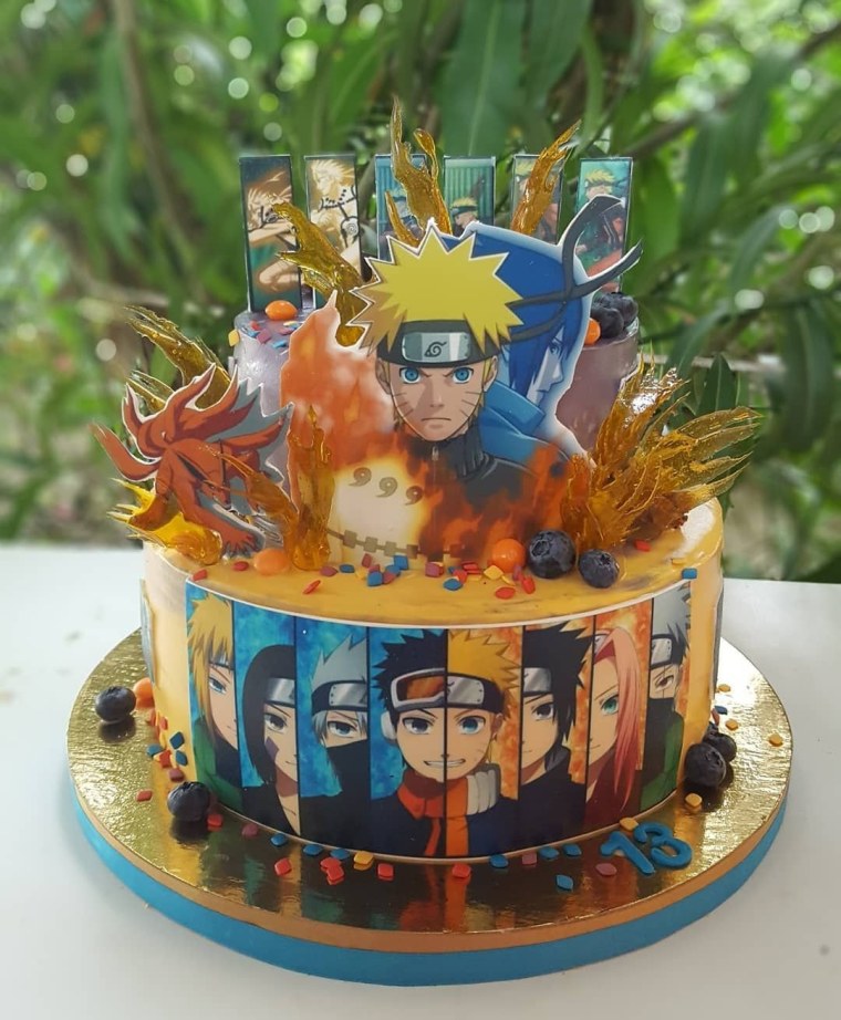 Торт с изображением Наруто