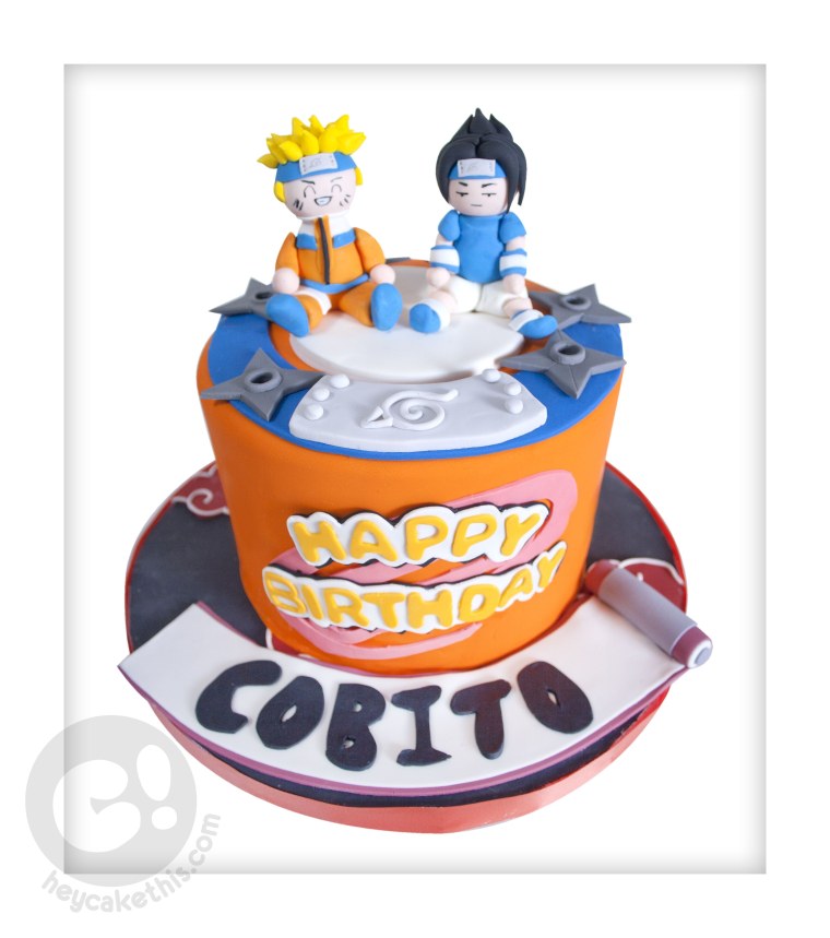 Торт Наруто Акацуки на день рождения