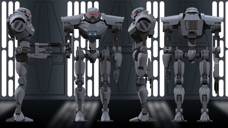 Imperial Sentry Droid and Dark Trooper