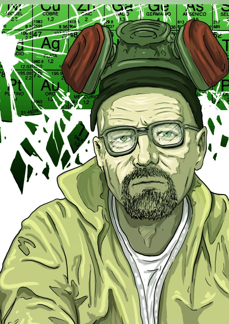 Heisenberg Breaking Bad нарисованный