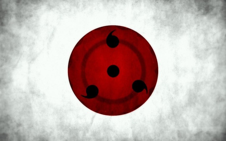 Шаринган 1 Томоэ на черном фоне