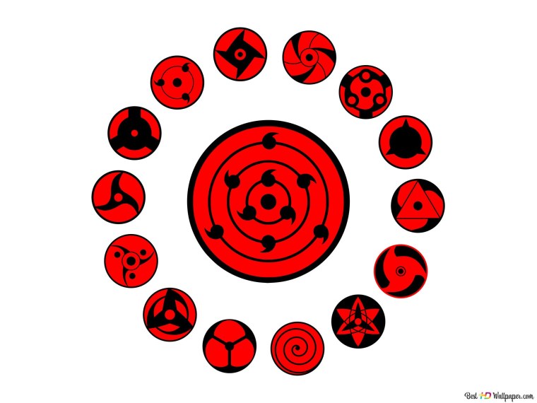 Саске Шаринган на фоне