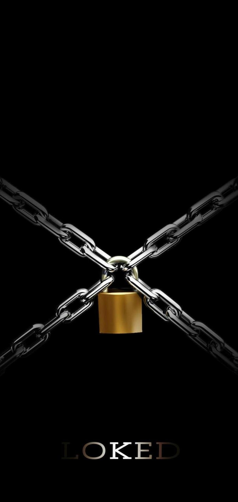 Lock на черном фоне