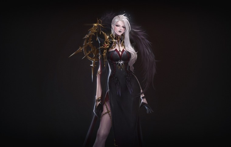 Аниме девочка на темном фоне