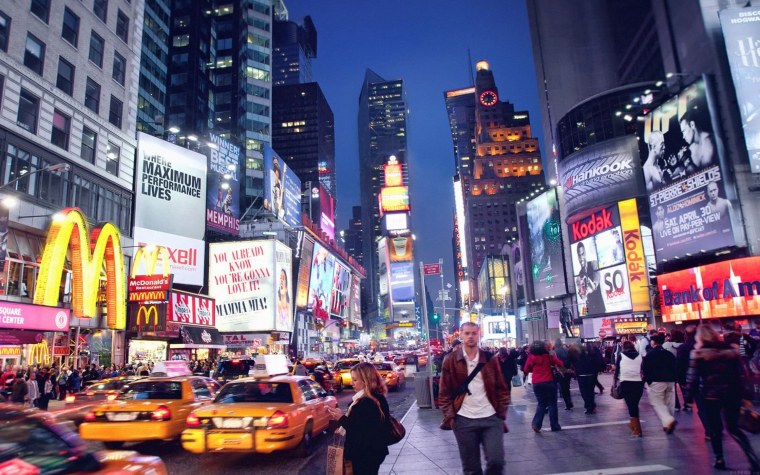 Бруклинский мост Нью-Йорк закат