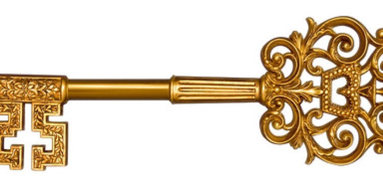 Старинный золотой ключ