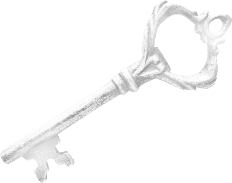 Ключик на белом фоне