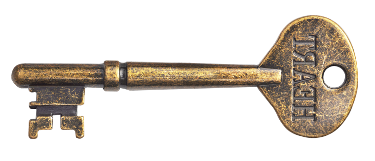 Ключик на белом фоне