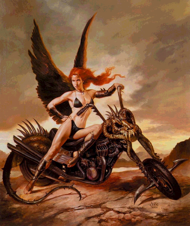 Мотоцикл scifi концепт Art