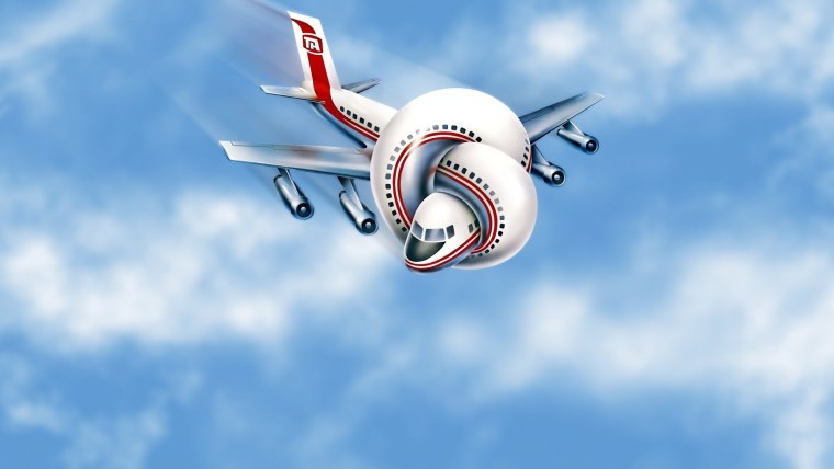 Пассажирский самолет на закате