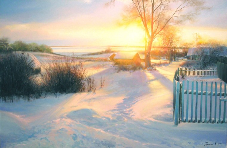 Эстетика деревни зимой