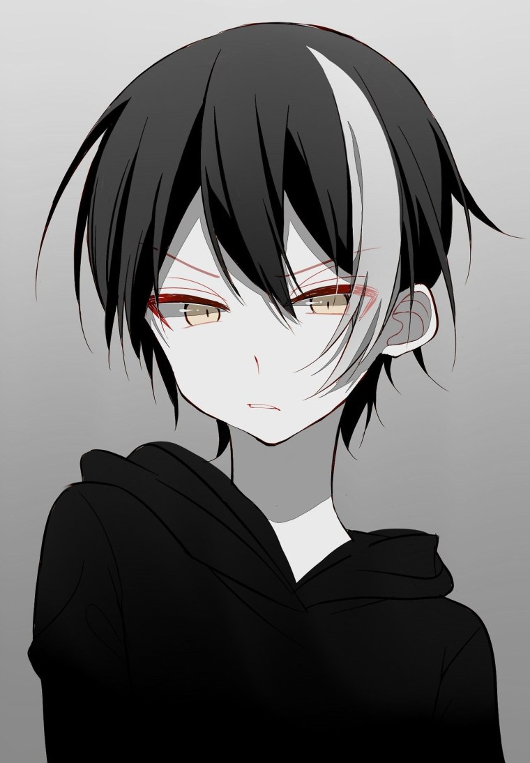 Аниме парень с мешками под глазами