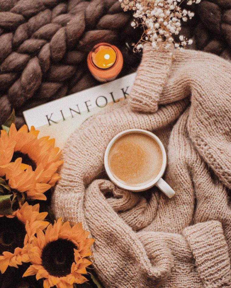 Осень книга кофе