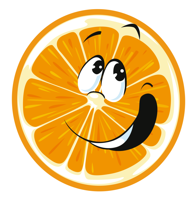 Апельсины мультяшные