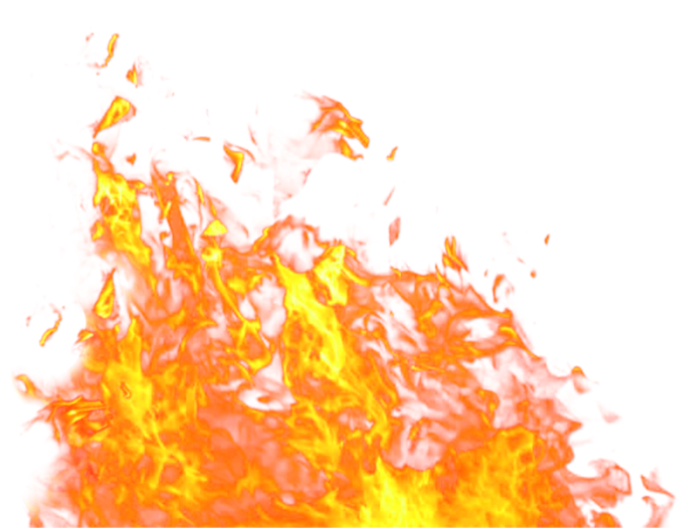 Огонь на прозрачном фоне для фотошопа