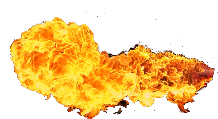 Огонь на прозрачном фоне