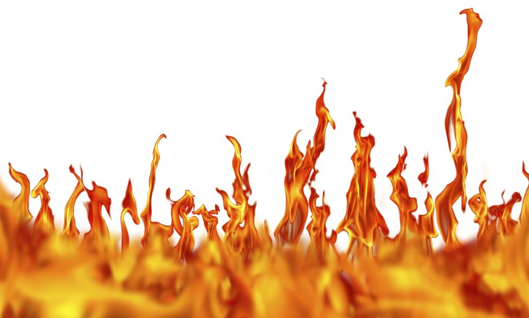 Струя пламени белый фон