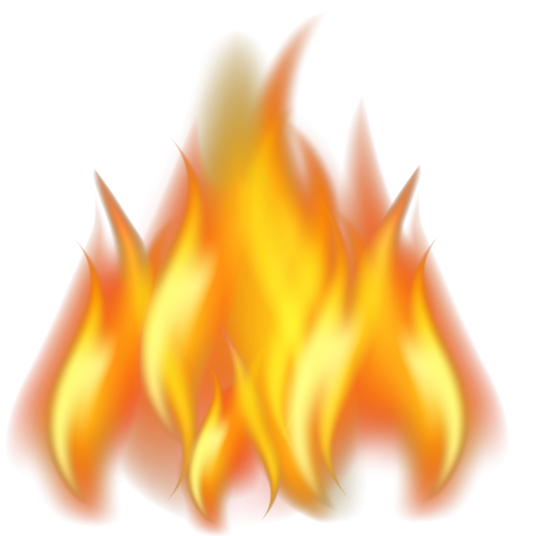 Огонь на прозрачном фоне