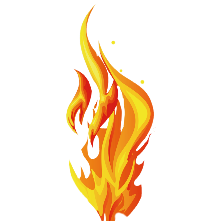 Огонь без фона