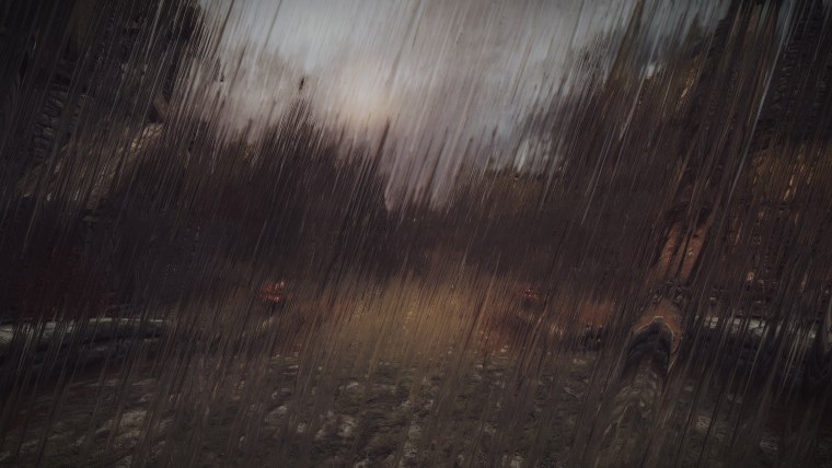 Дождь на черном фоне