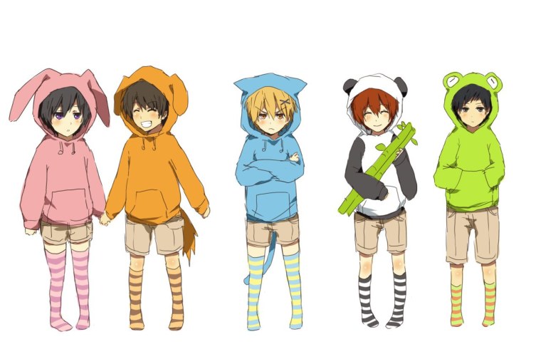 Аниме дети в пижамах