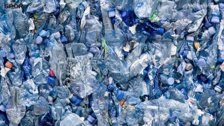 Текстура переработанного пластика