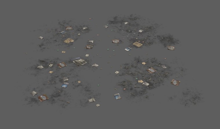 Текстура разбросанного мусора