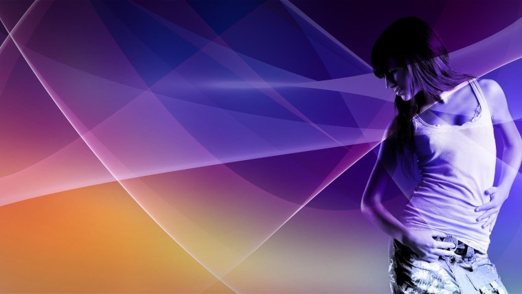 Девушка на зеленом фоне