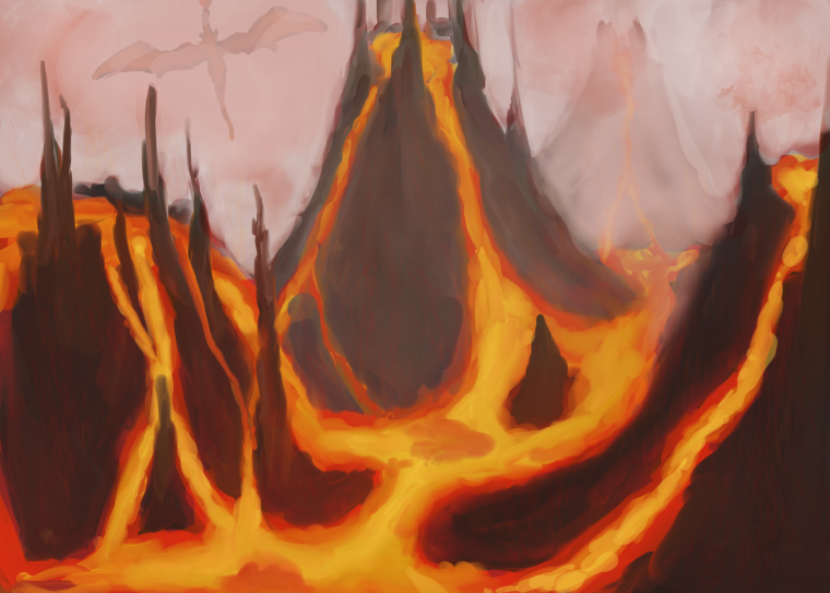 Лава нарисованная