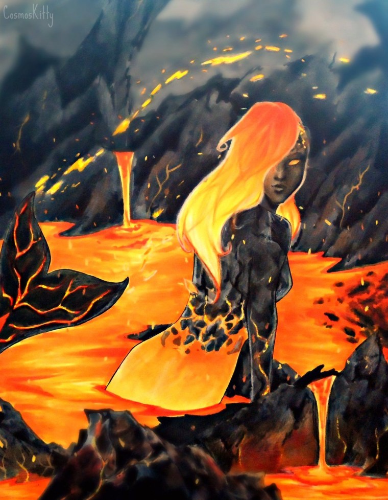 Вулкан мультяшный