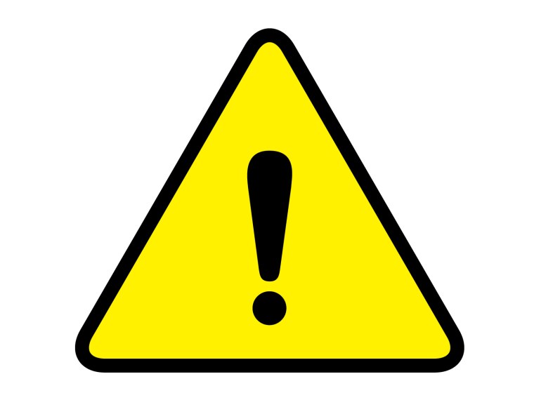 Желтый треугольник с восклицательным знаком