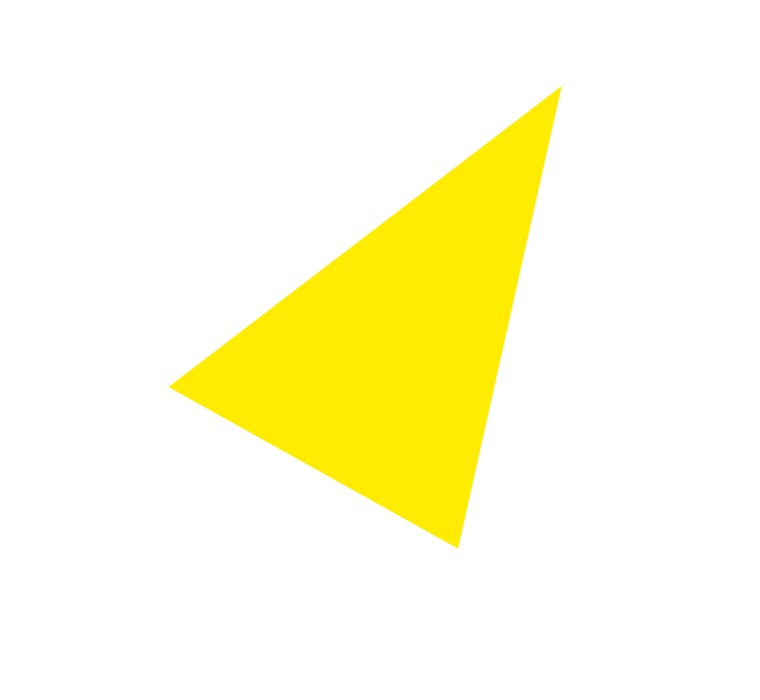 Желтый треугольник на прозрачном фоне