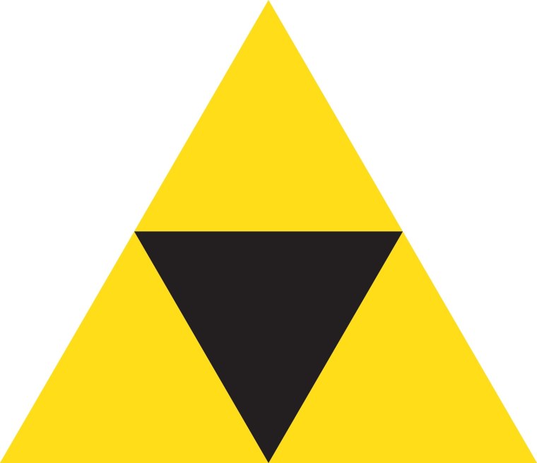 Желтый треугольный знак