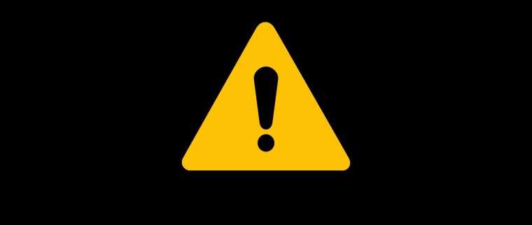 Знак внимание желтый