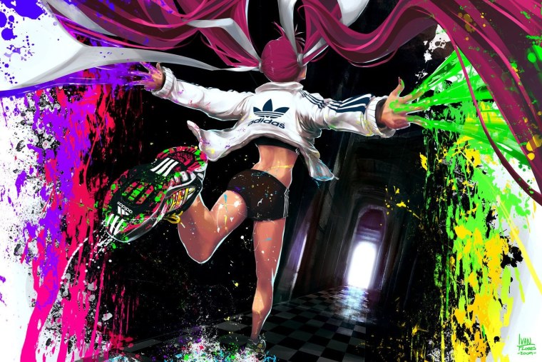 Аниме девочка в наушниках