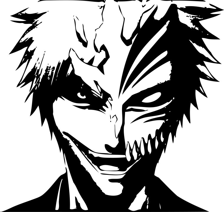 Блич Ичиго в маске пустого