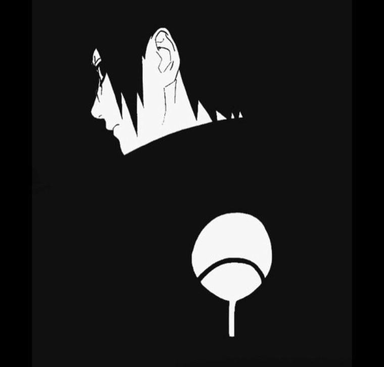 Итачи Учиха и Саске арт чб